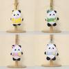 Plush Panda Keychain With Cotton Filling For Backpack Decor And Gift