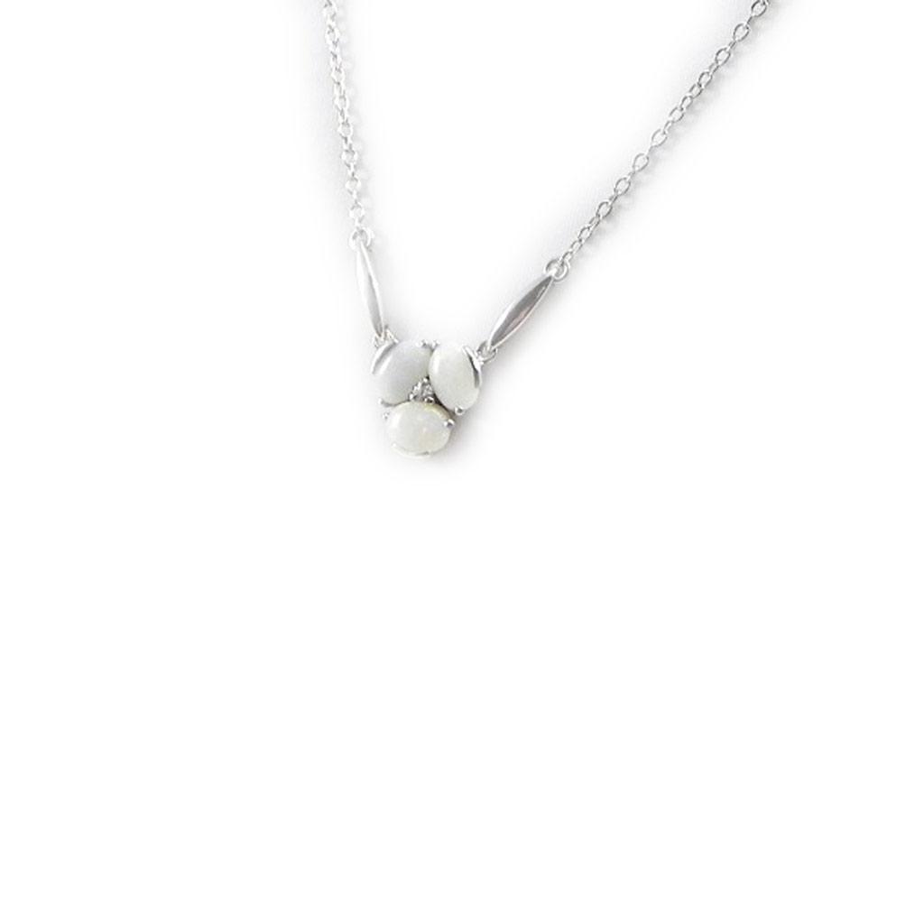 Les Trésors De Lily [I2597] - Silver Necklace 'Goddess Opal' Silver White (rhodium-plated) - 12 Mm