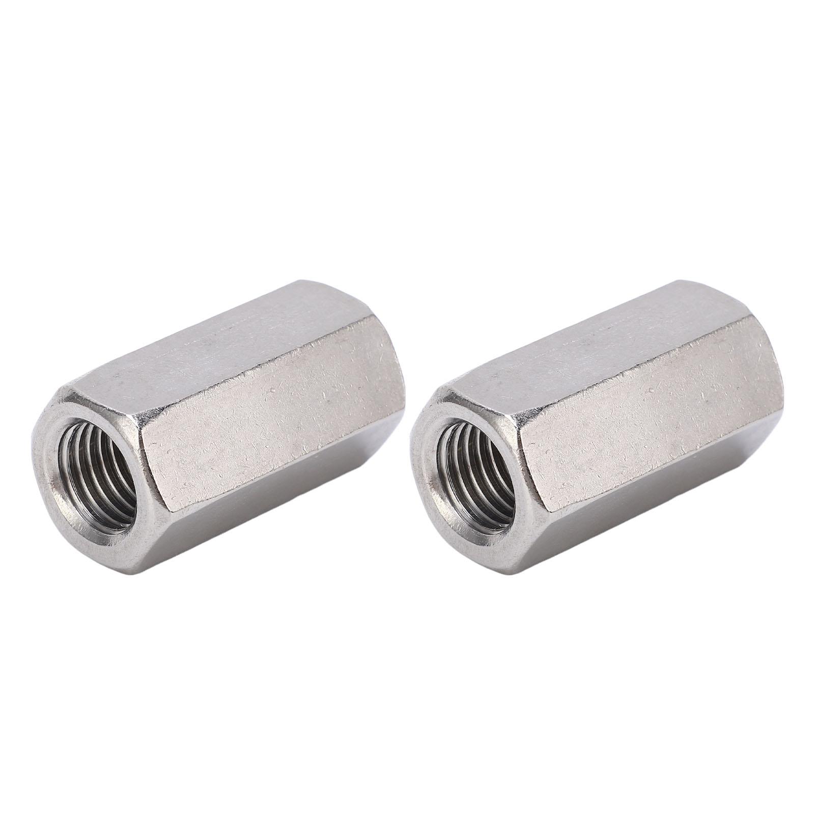 

2PCS Hex Coupling Nuts Stainless Steel Rustproof Anti Corrosion M16 Hex Connector Nut for Connection