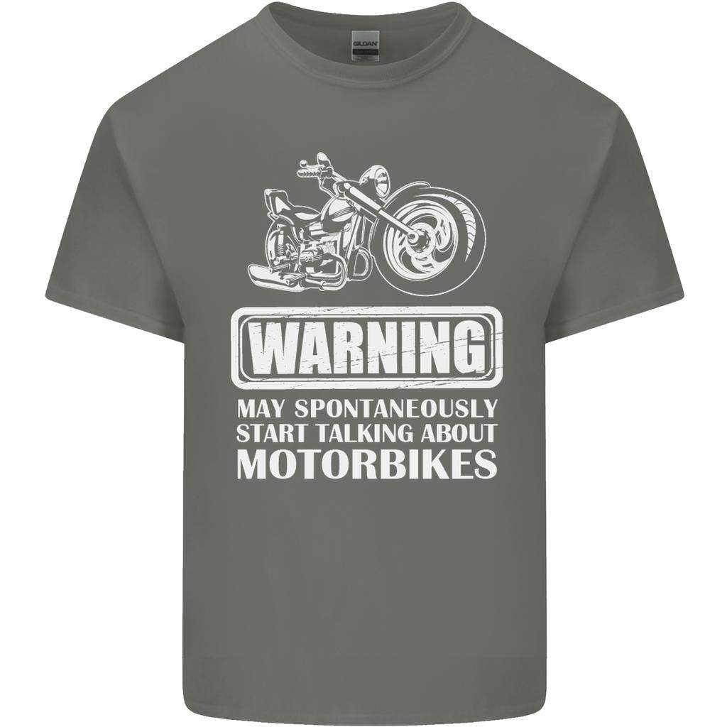 Start Talking About Motorbikes Funny Biker Unisexs Light Cotton TShirt