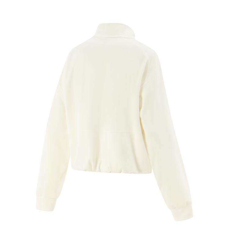 Li Ning Fitness Series Simple Solid Color Zip Stand Collar Sweatshirt Women Sweatshirt AWDV506-1