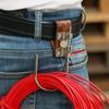 Kožené háčky, háčky z nerezové oceli na nářadí na pas, přenosné, háčky pro elektrikářské a truhlářské opasky