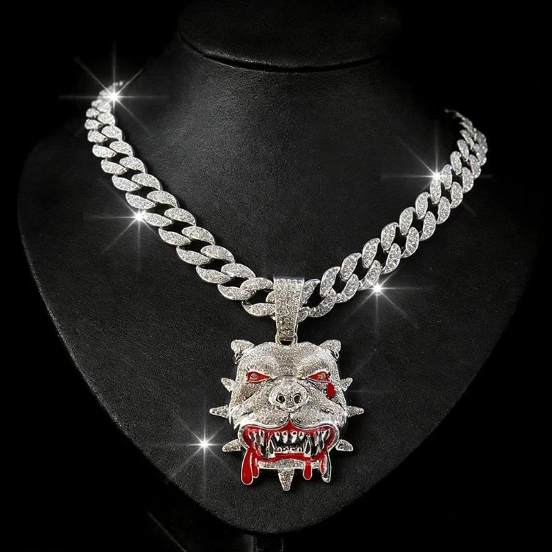 Hip Hop Personality Bulldog Pendant Necklace Trendy Personality Fashion Cool Men's Accessories