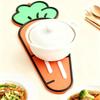 Yousheng Silicone Pot Lid Storage Mat Carrot Design Anti-Slip Heat Resistant Food-Grade Countertop Drain Mat Kitchen Accessory