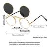 Retro Flip Round Sunglasses Man Woman Metal Steampunk Style Sun Glasses Male Female Double Circular Clear Lens Eyeglasses