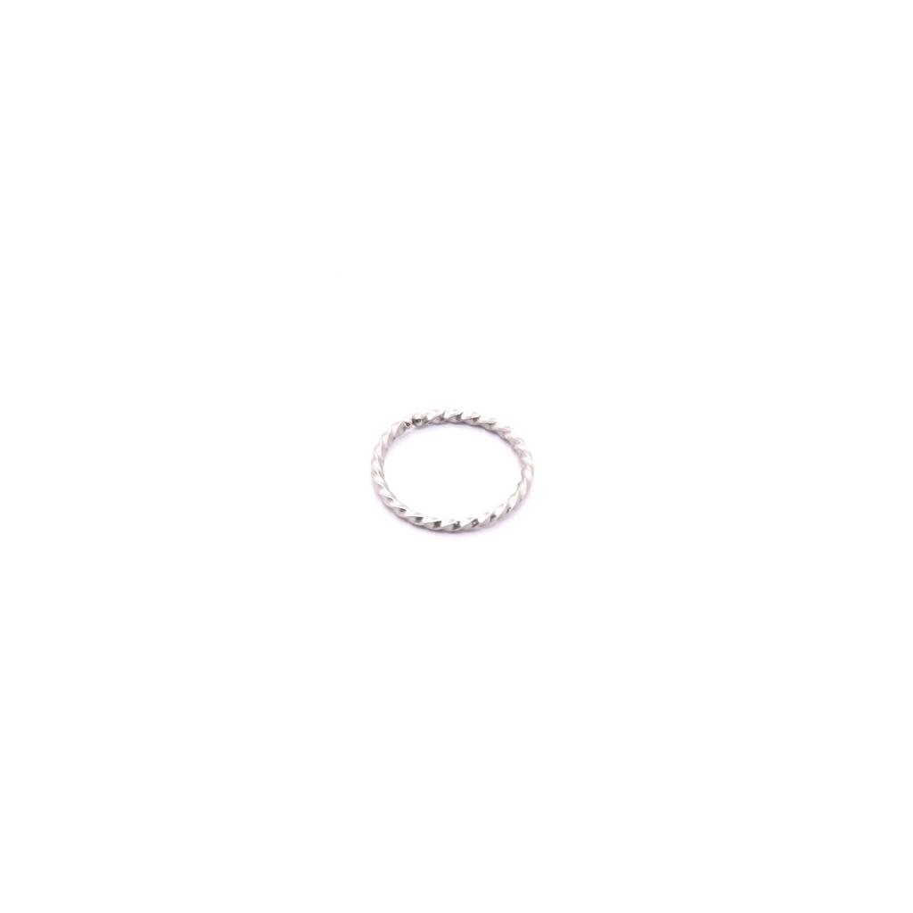 Stainless Steel Ribbed Nose Rings for Men & Women - Trendy Hip-Hop Jewelry