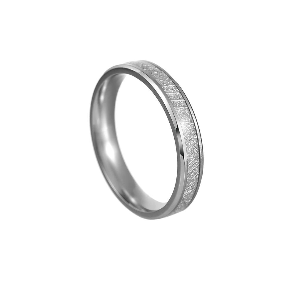 2022 New 4mm Women's Stainless Steel Wedding Ring Opal Meteorite Abalone Shell Ring for Women's