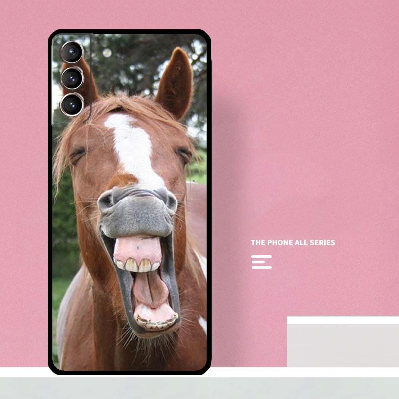 Funny Horse Animal Case For Samsung Galaxy S23 Ultra S20 FE S21 FE Note 10 20 S8 S9 S10 Plus S22 Ultra Cover