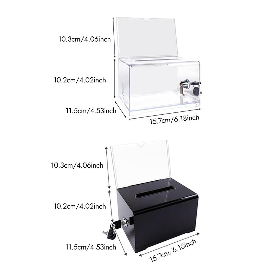 Visitenkarten Sammelbox Acryl Spendenbox Meinung sammeln