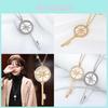 Elegant Koreansk Stil Nyckelhalsband För Kvinnor med Geometrisk Design Och Unik Hänge