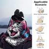 1pc Cat Printing Lightweight Flannel Blanket, Comfortable and Warm Blanket, for Camping Sofa Bed and Couch Office, Suitable for Gift Blankets