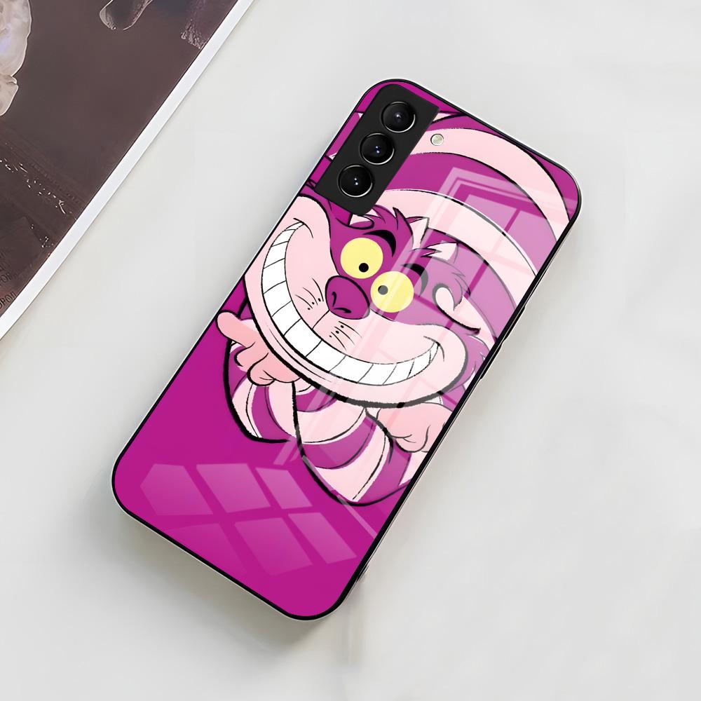 C-Cheshire Cat Cool Phone Case For Samsung A56 A36 A26 A16 A15 A25 A35 A55 A14 A34 A24 A54 Glass Case