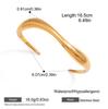 Stainless Steel Bracelets Set Gold Plated with Irregular Metal Cuff Delicate Chains Minimalist Layering Jewelry for Women
