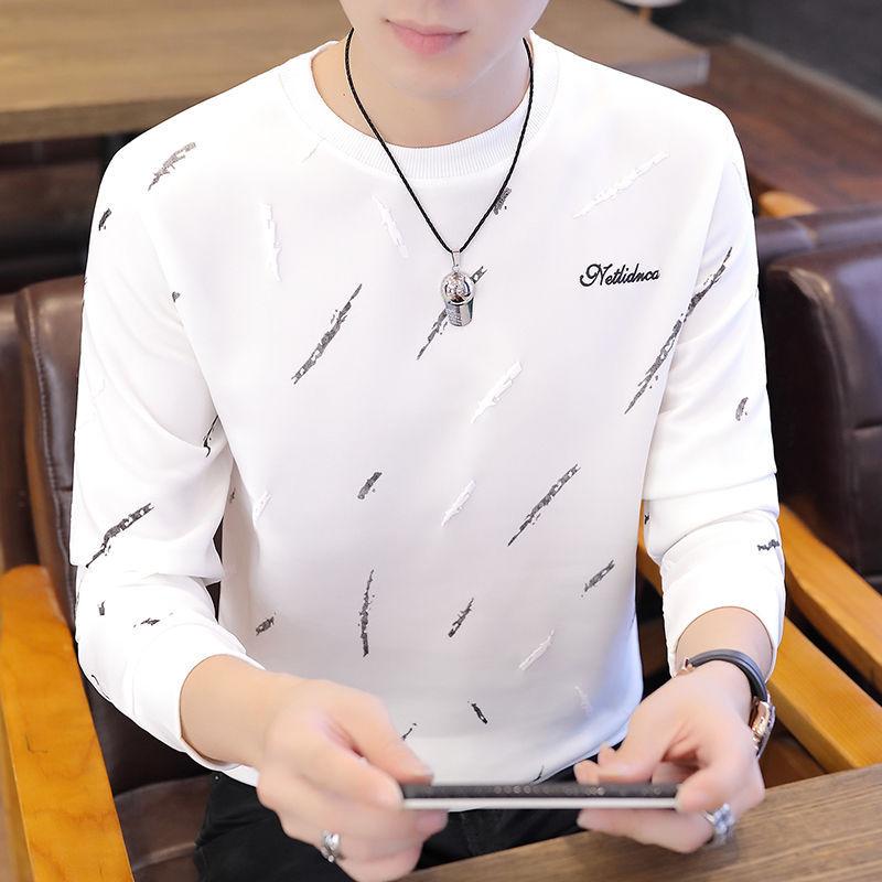 Men Casual Round Neck Long Sleeve Pullover Sweatshirt Daily Leisure Top