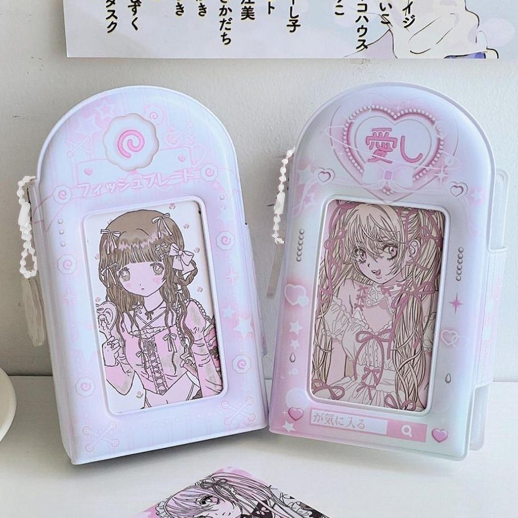 3 Inch 32 Slots Photo Album Collector Book Photocard Holder Card Holder Sweet Square Hollow INS Cartoon Album Cards Binder