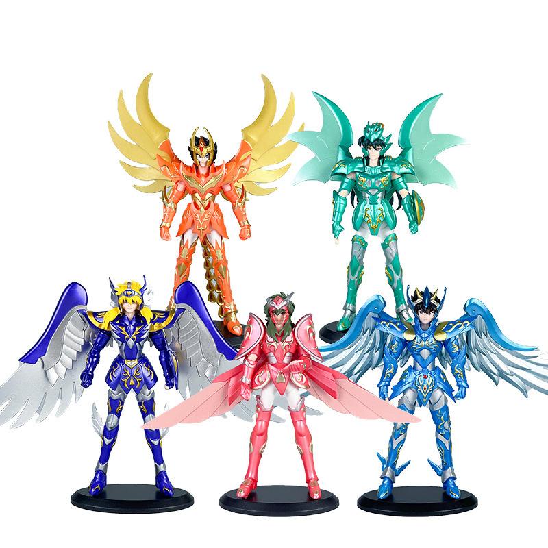 Saint Seiya 5Pcs Set Knights of the Zodiac Figure Pvc Collectible Anime Model Doll Toy
