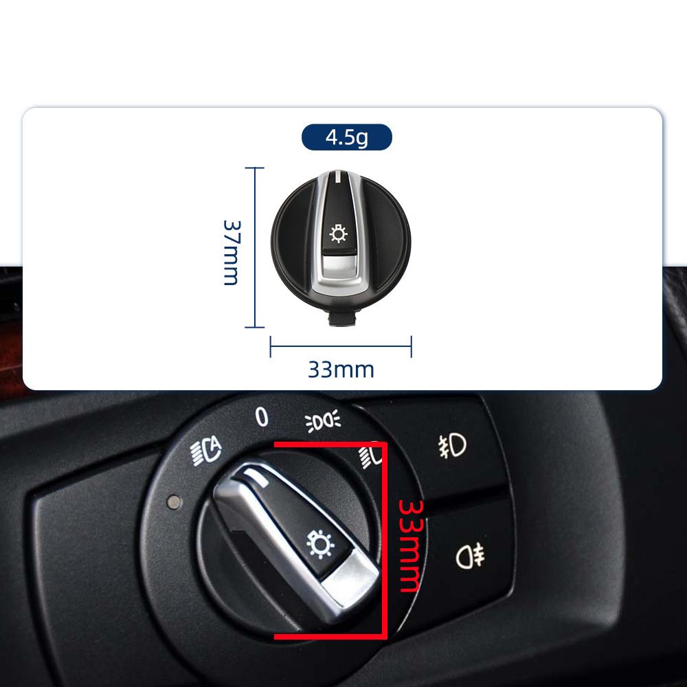 Headlamp Head Lamp Headlight Switch Rotary Knob Button Replacement For BMW 5 6 7 Series X3 X4 F02 F10 F18 F07 F06 F25 F26
