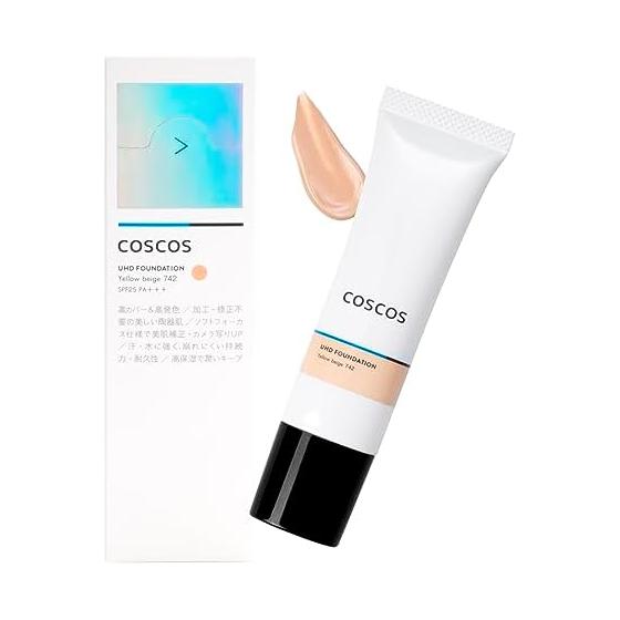 COSCOS Ультрастойкая тональная основа 742 Желтый бежевый Универсальная жидкая тональная основа Вечерняя кожа Корейская кожа Керамическая кожа Покрытие Поры Скрывает Водостойкая Содержит ЦИКА