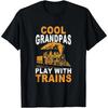 Cool Grandpas Play With Trains Locomotive Train Grandpa T Shirt Vintage Comfortable Homme Versatile