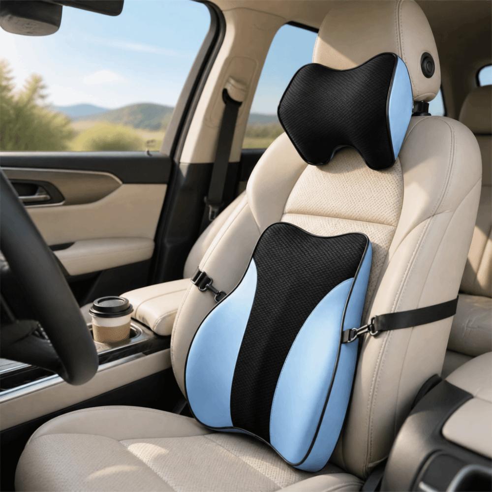 Mesh Lumbar Support Pillow Mesh Breathable Car Headrest Universal Car Neck Pillow Waist Support