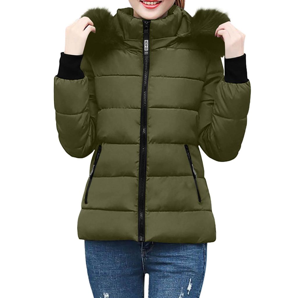 Winter Coat Women's Warm Jacket  Women's Long Sleeve Winter Coat With Pocket