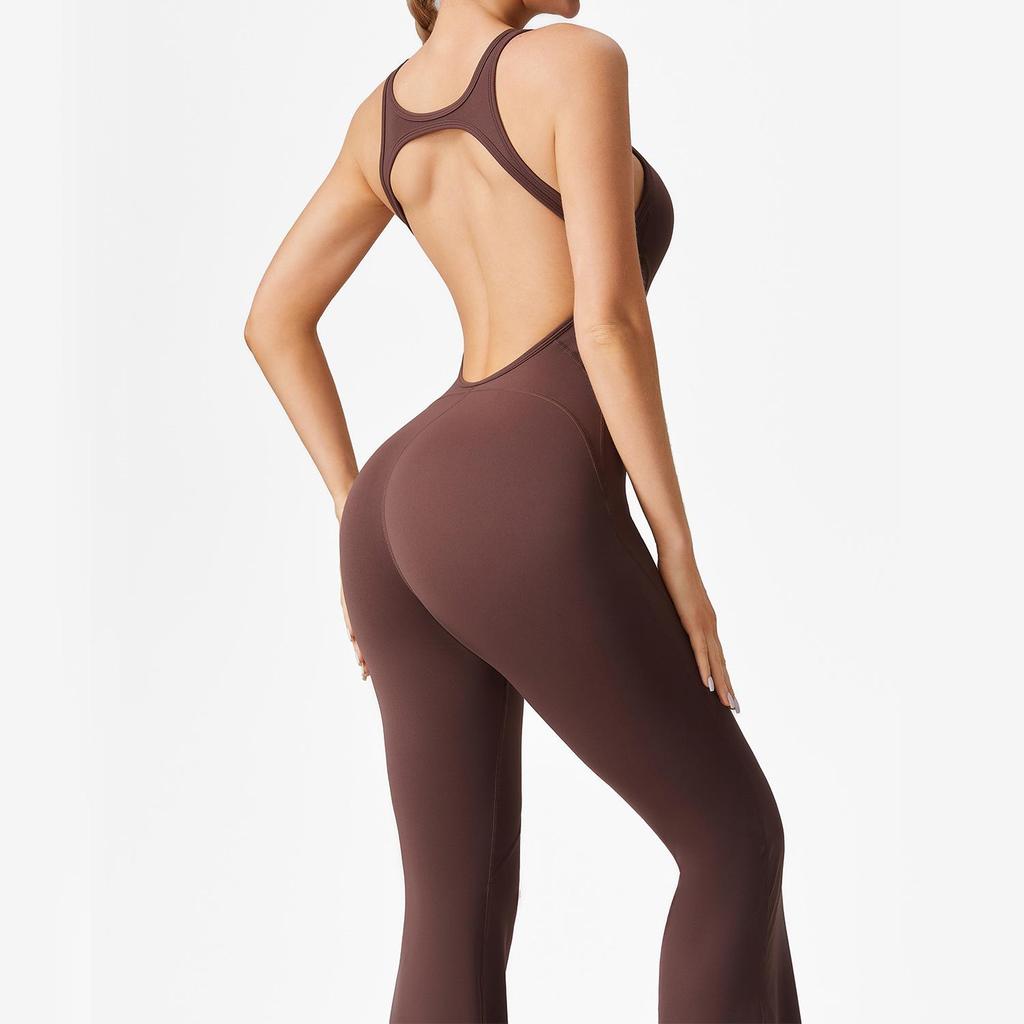 Slimming Yoga Dance Jumpsuit: Body-Shaping, Hip-Lifting, Micro-Flare Fitness Wear