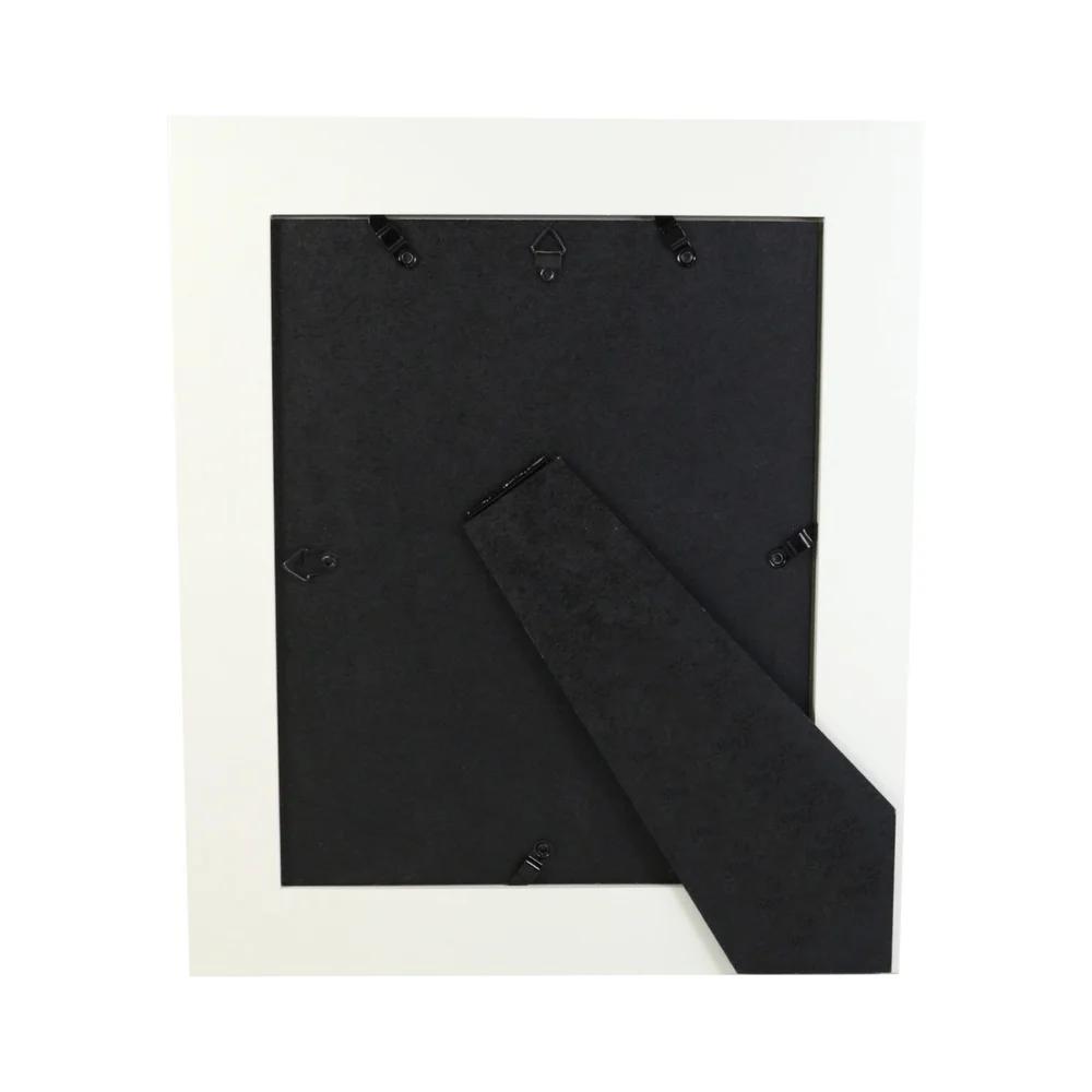 8x10 Distressed White Gallery Frame with Bevel Mat 5x7 Vertical Horizontal Use Tabletop Wall Display Rustic Home Decor