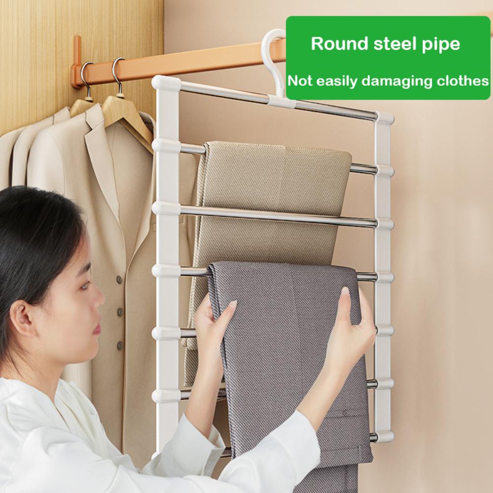 5 Layers Magic Pants Rack Stainless Steel Clothes Organizer Hanger High Quality Closet Organizer