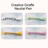 2 Stück Giraffenform Gelstift Niedlicher Cartoon-Tierstift Kreativer Ständer