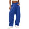 Women's Elastic Waist Sweatpants with Pockets Color Loose Fit Casual Joggers