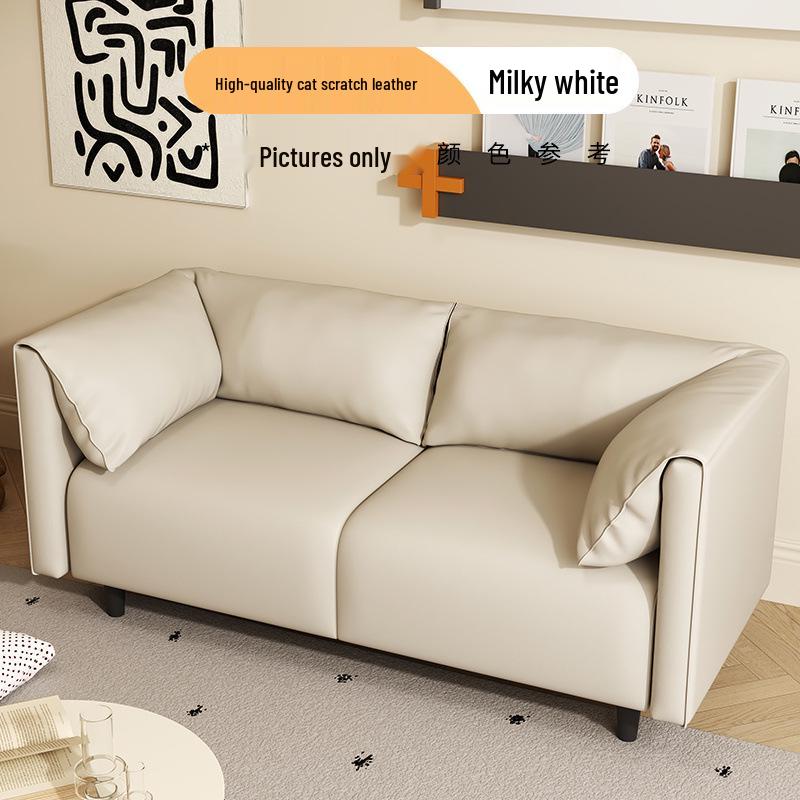 Modern Light Luxury Small Apartment Sofa - Cat Scratch Leather Fabric for Bedroom, Lounge, or Clothing Store