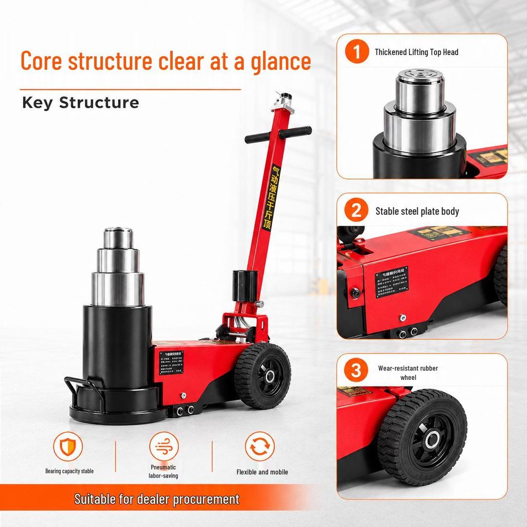 30-50 Ton Pneumatic Hydraulic Jack for Auto Repair and Heavy Truck Tire Change