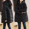 Middle and Old Down Cotton-padded Clothes Winter New Medium and Long Fashion Casual Thickened Cotton-padded Clothes Warm Cotton-padded Jacket