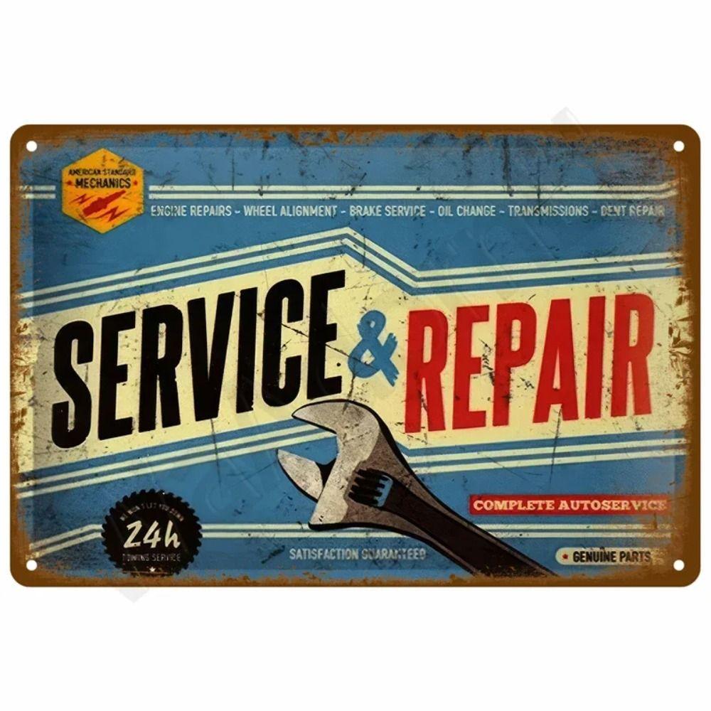 Vintage Motorcycle Tin Sign, Garage Workshop Dacha Decor 20x30cm