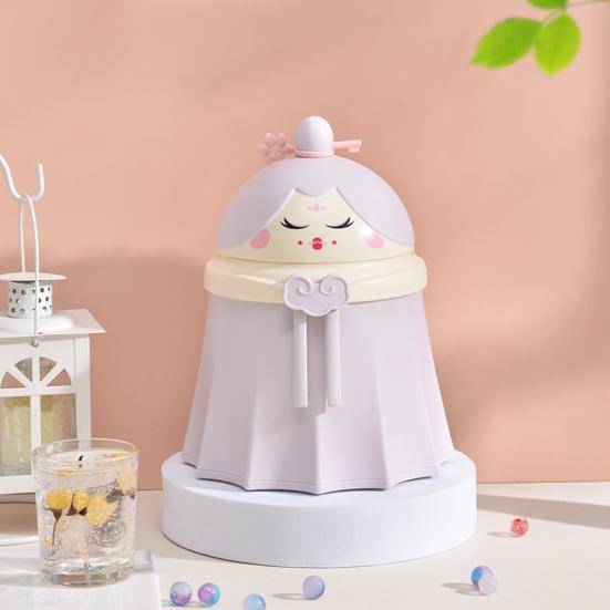 Garbage Can Princess Shape Office Bathroom Car Hotel Deskside Small Trash Can Compact Desktop Waste Bin