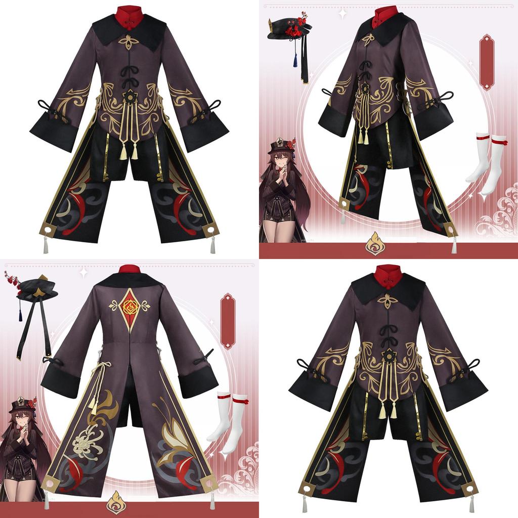 Genshin Impact Hutao Kostium Cosplay Uniforma Chiński Styl Uroczy Kostium Na Halloween