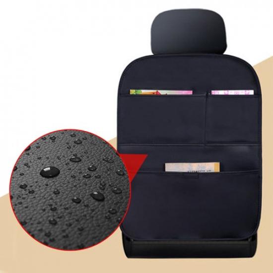 1Pc Car Seat Anti Kick Pad Mat PU Leather Storage Cover Protector Accessories
