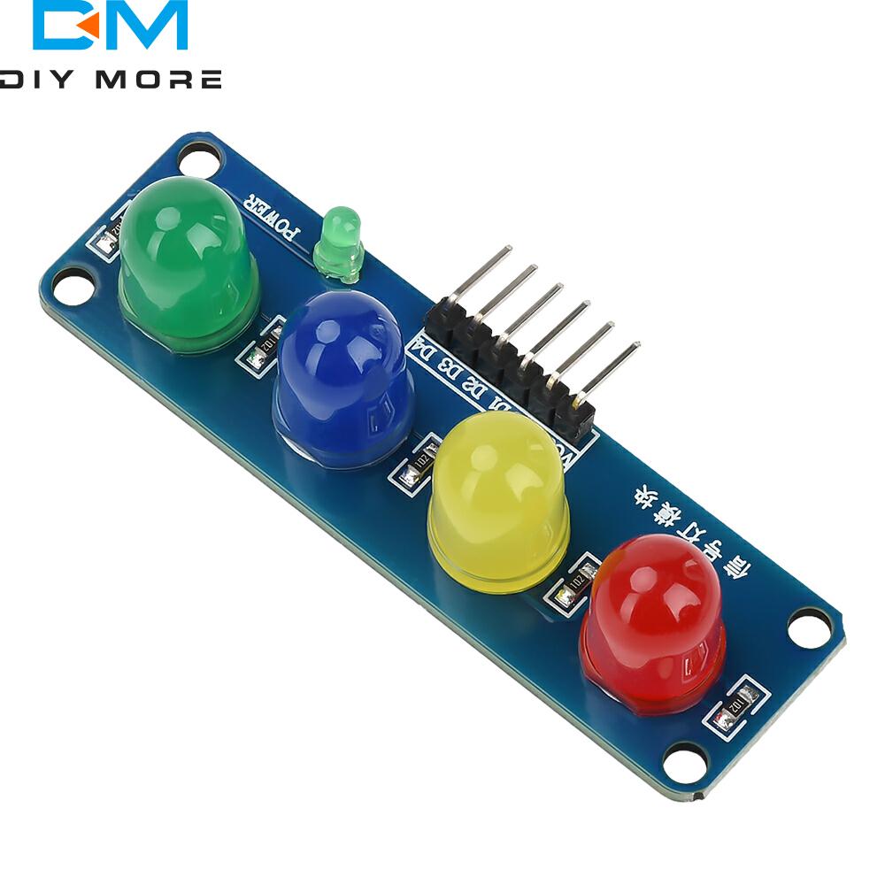 DC 3.3-5V ST009 Four Position LED Module Signal Light Red Yellow Green LED Module Traffic Light System Light
