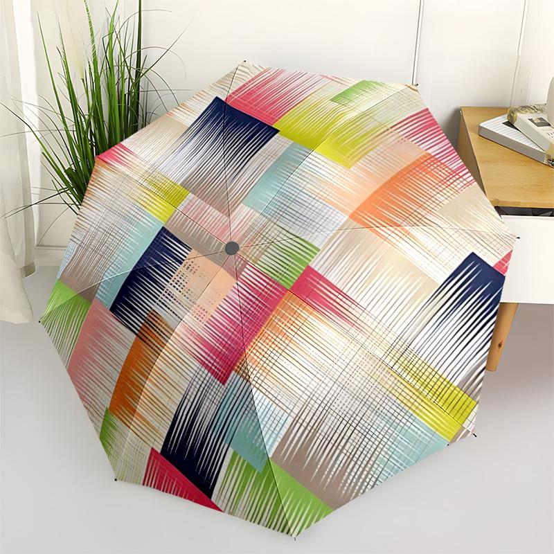 

1pc Abstract Pattern Open/Close Folding Umbrella - Raining Gear for Travel Umbrella, All- Portable Umbrella for & Men 8-Rib yy251229059