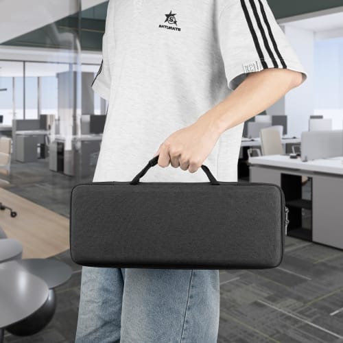 Geekria 75% Keyboard Case, Hard Shell Travel Carrying Case for 84-Key Portable Keyboards, Compatible with Keychron K2 Version 2/K2/Q1/V1, ASUS ROG Azo