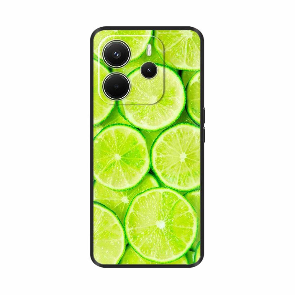 For Xiaomi Redmi Note 14 4G Case Luxury Painted Cover Black Silicone Phone Case For Redmi Note 14 Fundas note14 4G Soft Bumper