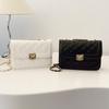 Rhombus Indentation Advanced Sense Foreign Style Versatile Small Square Bag Women's Fashion Casual Personality New Chain Messenger Bag