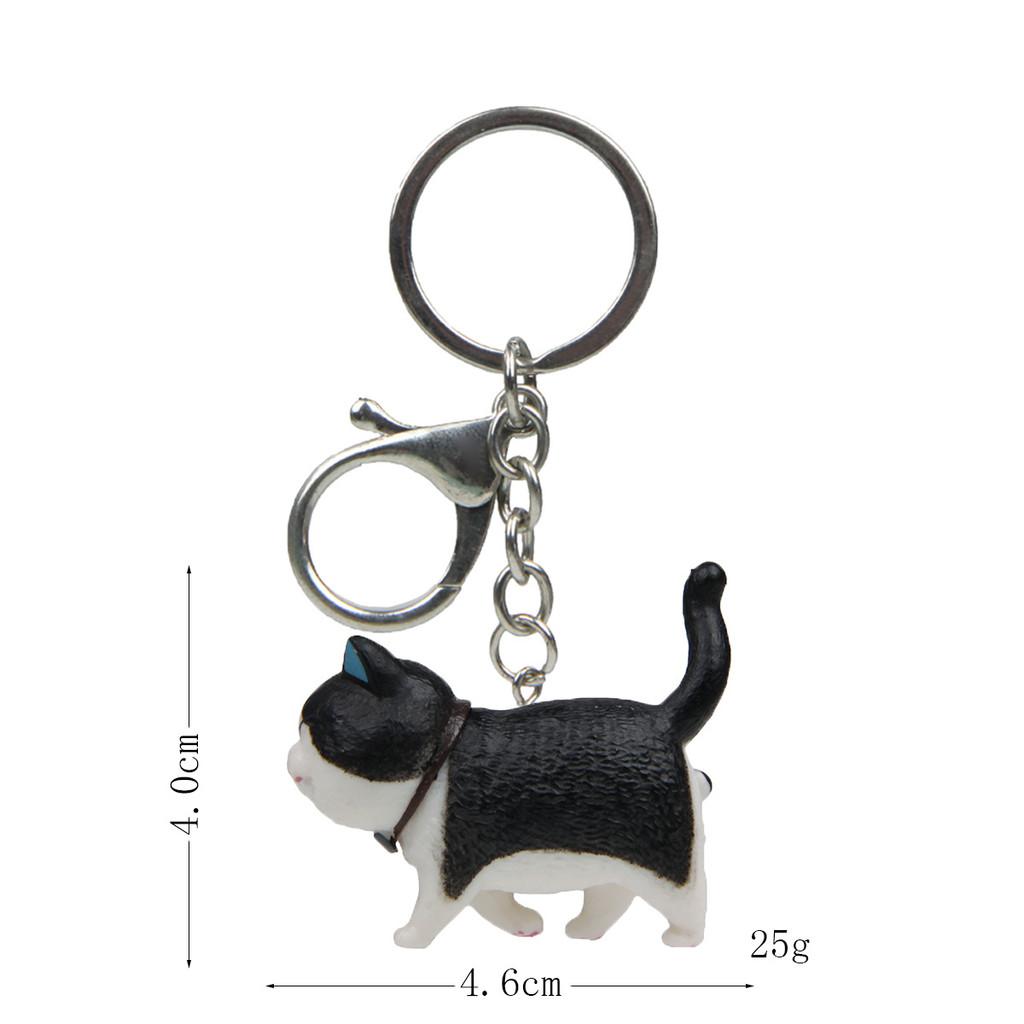 Porte-clés Chat Pvc Charm Animal Mignon Pour Cadeau Et Décoration