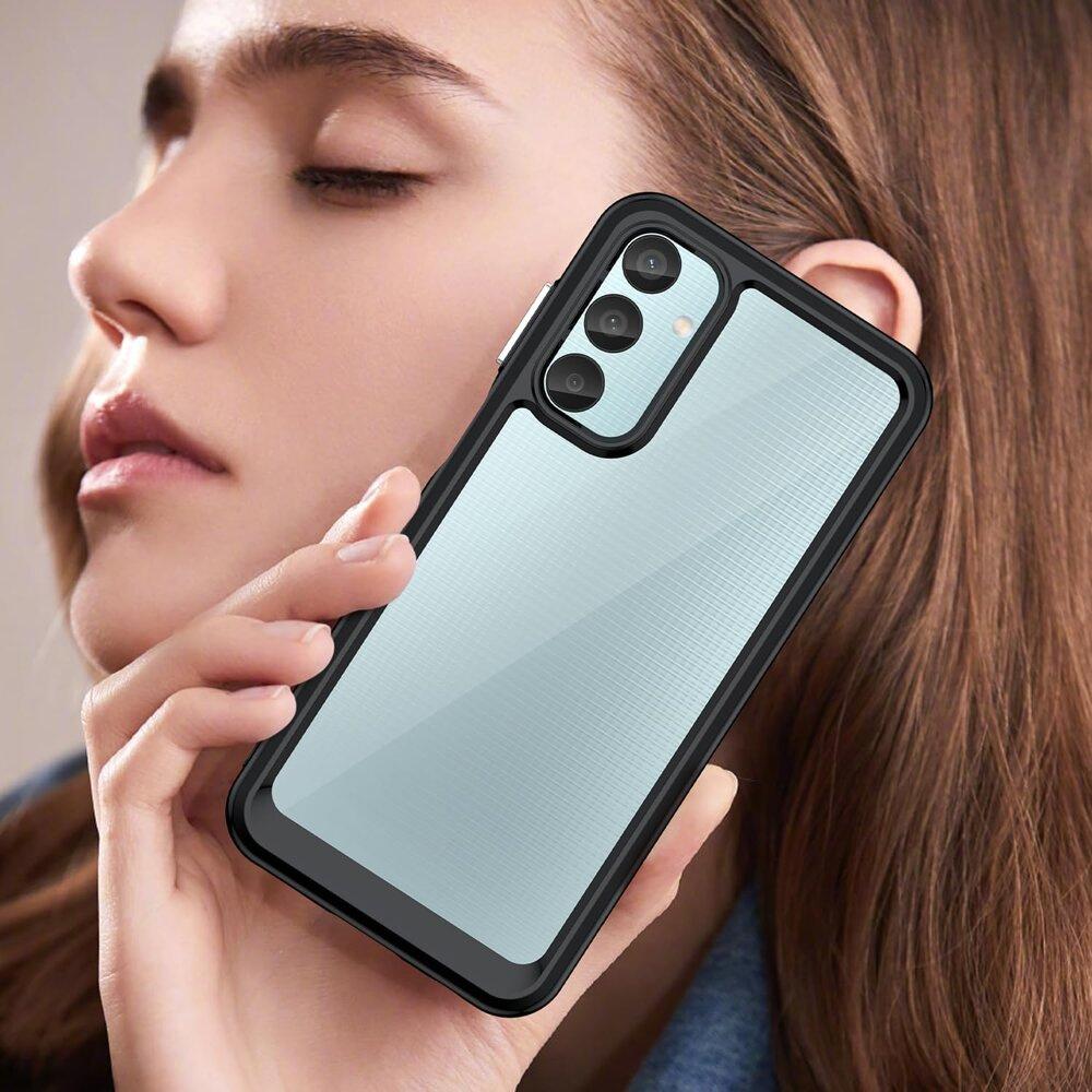 Samsung Galaxy M15 5G Fusion Hybrid Case, Transparent / Black