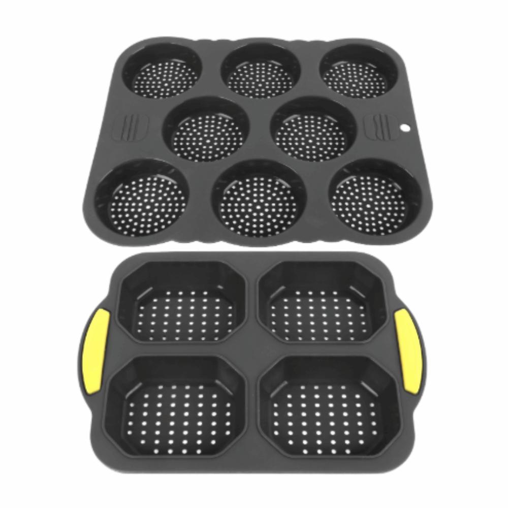 2pcs Silicone Silicone Hamburger Bread Mold Silicone Loaf Pan  Burger French Bread Loaf