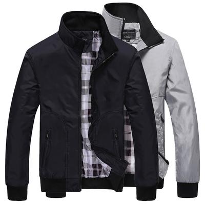 Jacke Herren Stehkragen Herren Freizeitjacke Karierte Jacke