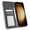 Retro Texture Phone Case for Samsung Galaxy S23,PU Leather Stand Wallet Cellphone Cover