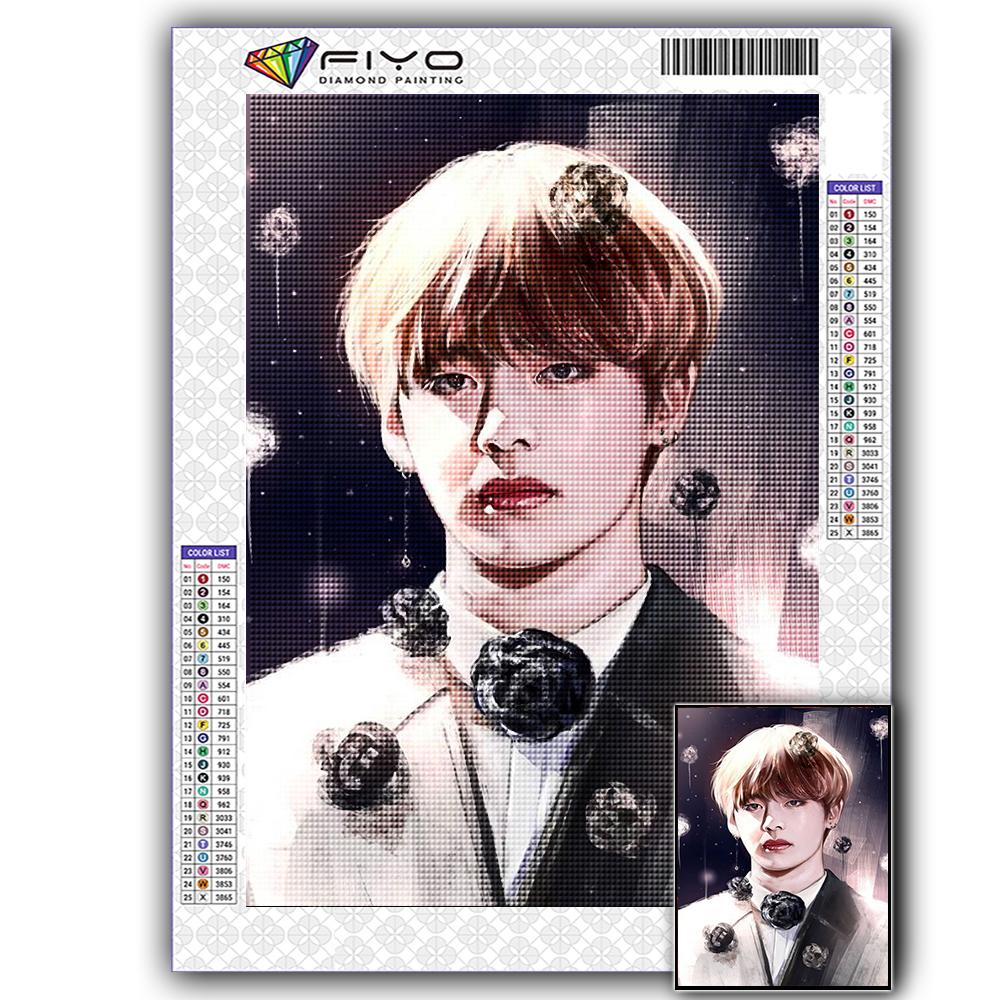 Bts Rhinestone Buy Diamond Painting Full Round BTS with Rhinestones Diamond Embroidery ...