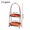 1Pcs Fruit Food Vegetable Bamboo Woven Basket 1/2/3 Layers Standing Tray Storage Basket  For Kitchen