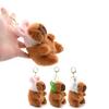 Cosplay Capybara Plush Keychain Backpack Pendant Cartoon Car Keyring Handbag Decoration Women Bag Decors Birthday Gift
